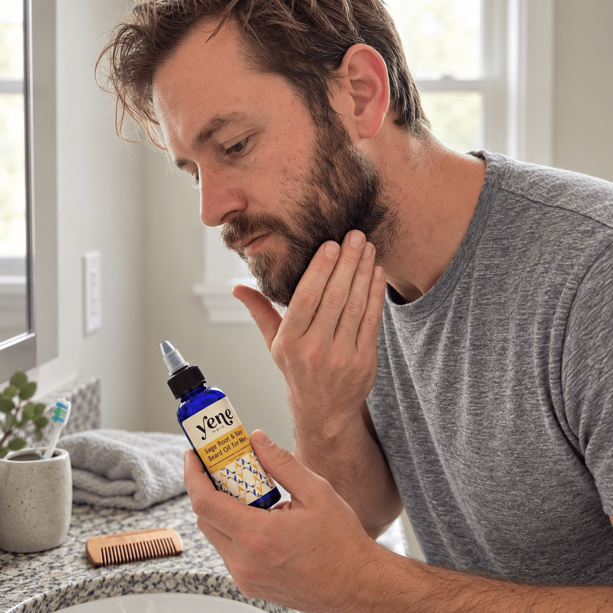 Sage Root Revival Beard Oil for Men Yene Hair